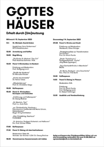 Programm Symposium "Gotteshäuser"