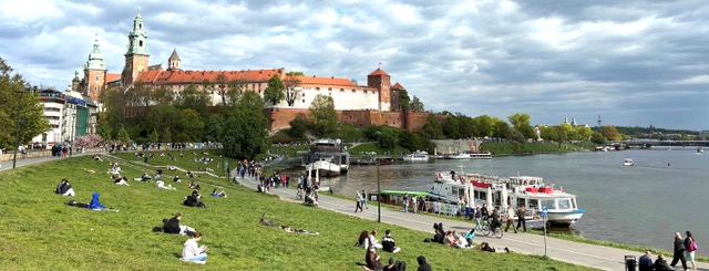 Die Wawelburg mit Blick auf die Weichsel in Krakau, fotografiert von Thomas Wündrich